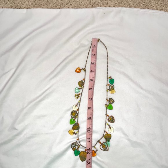 Whimsical Multi Heart Necklace with matching Heart Earrings - Picture 5 of 8